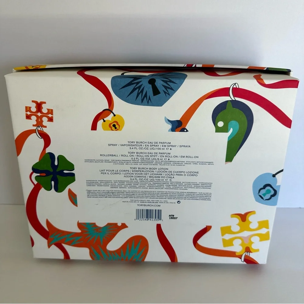 Tory Burch Decorative Sturdy Colorful Gift Box Storage Box Collectible Package